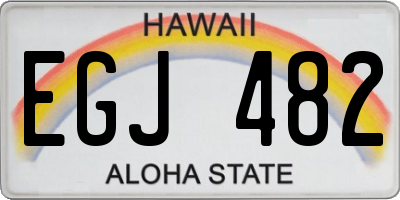 HI license plate EGJ482