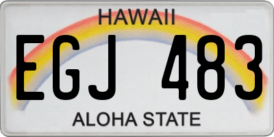 HI license plate EGJ483