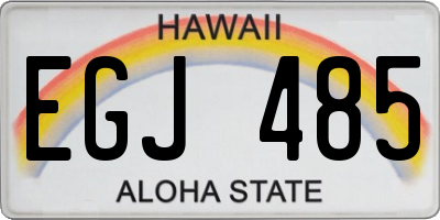 HI license plate EGJ485