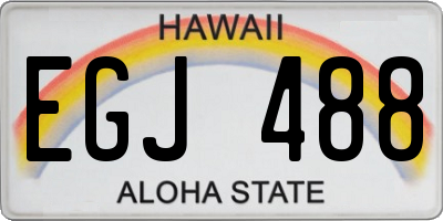 HI license plate EGJ488
