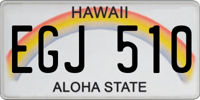 HI license plate EGJ510