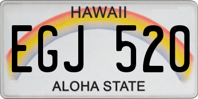 HI license plate EGJ520