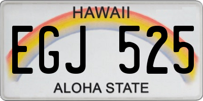 HI license plate EGJ525