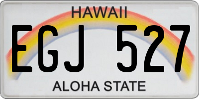 HI license plate EGJ527