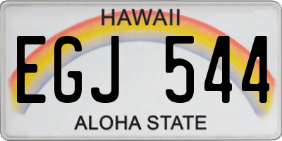 HI license plate EGJ544