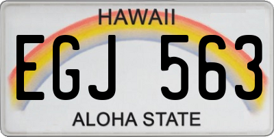 HI license plate EGJ563