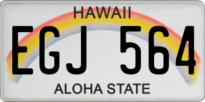HI license plate EGJ564