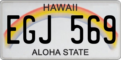 HI license plate EGJ569