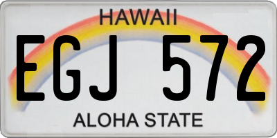 HI license plate EGJ572