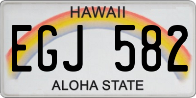 HI license plate EGJ582