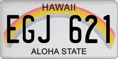 HI license plate EGJ621