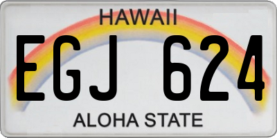 HI license plate EGJ624
