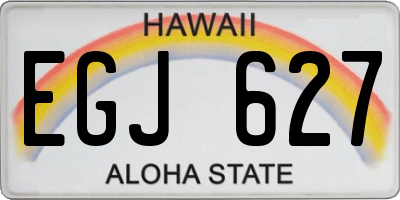 HI license plate EGJ627