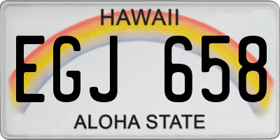 HI license plate EGJ658