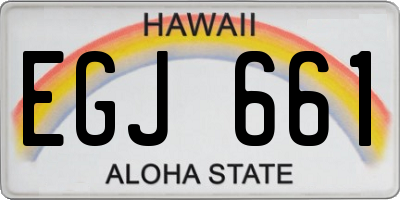 HI license plate EGJ661