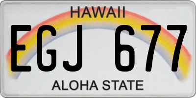 HI license plate EGJ677