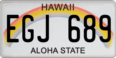 HI license plate EGJ689