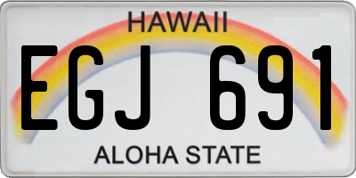 HI license plate EGJ691