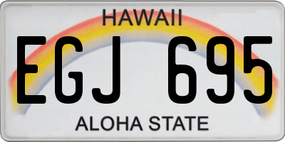 HI license plate EGJ695