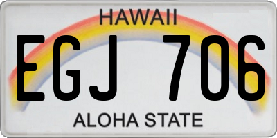 HI license plate EGJ706