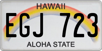 HI license plate EGJ723