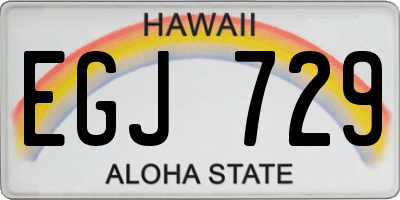 HI license plate EGJ729