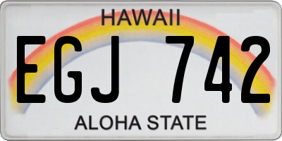 HI license plate EGJ742