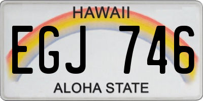 HI license plate EGJ746