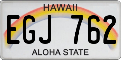 HI license plate EGJ762