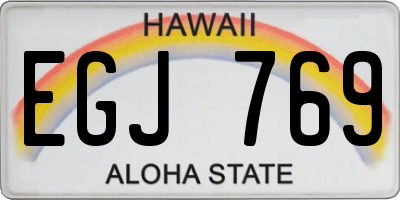 HI license plate EGJ769