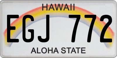 HI license plate EGJ772