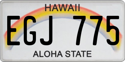 HI license plate EGJ775