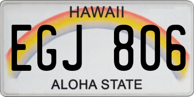 HI license plate EGJ806