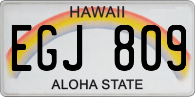 HI license plate EGJ809