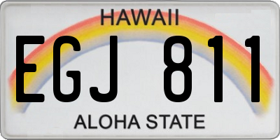 HI license plate EGJ811