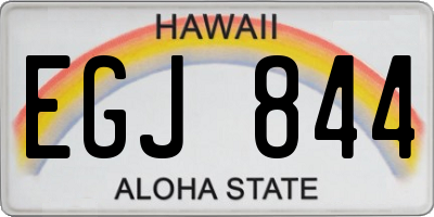 HI license plate EGJ844