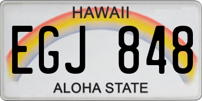 HI license plate EGJ848