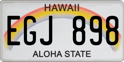 HI license plate EGJ898