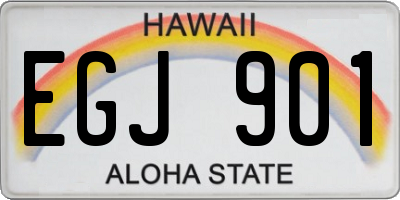 HI license plate EGJ901