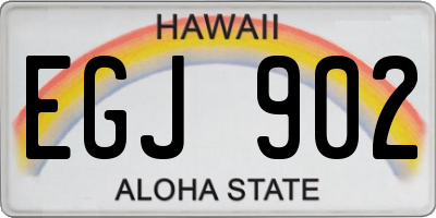 HI license plate EGJ902