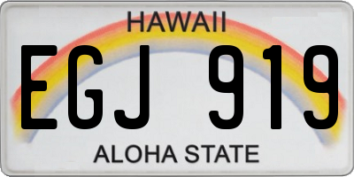 HI license plate EGJ919