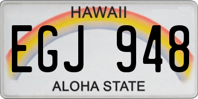 HI license plate EGJ948
