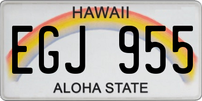 HI license plate EGJ955
