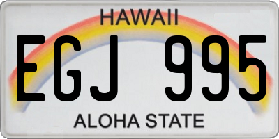 HI license plate EGJ995