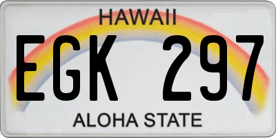HI license plate EGK297