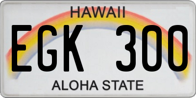 HI license plate EGK300