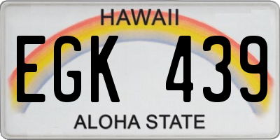 HI license plate EGK439