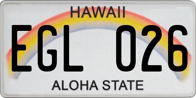 HI license plate EGL026