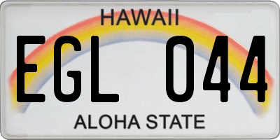 HI license plate EGL044