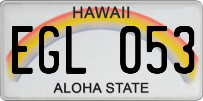 HI license plate EGL053